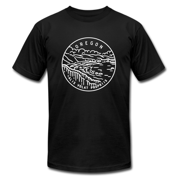 Oregon T-Shirt - State Design Unisex Oregon T Shirt - black