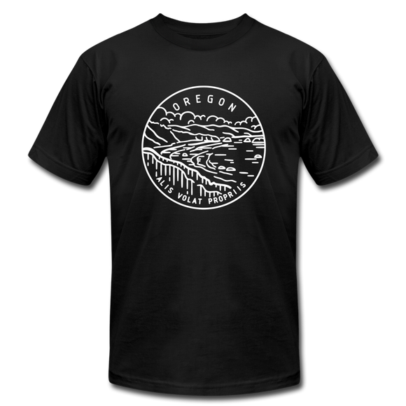 Oregon T-Shirt - State Design Unisex Oregon T Shirt - black
