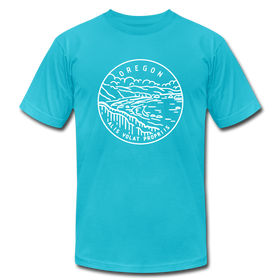 Oregon T-Shirt - State Design Unisex Oregon T Shirt - turquoise