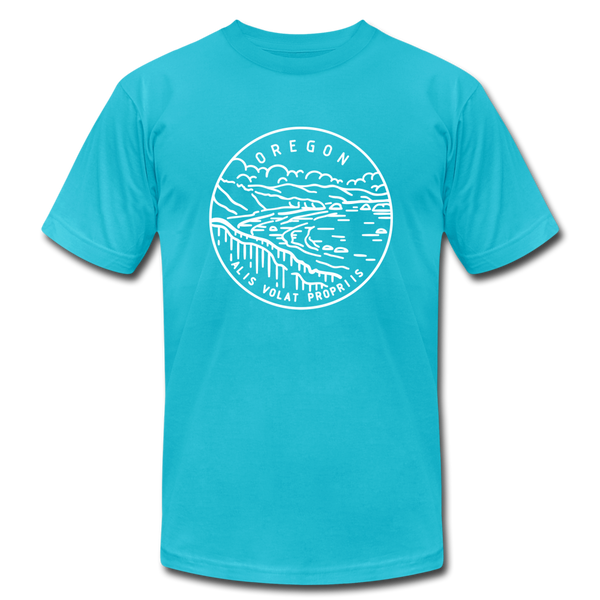 Oregon T-Shirt - State Design Unisex Oregon T Shirt - turquoise