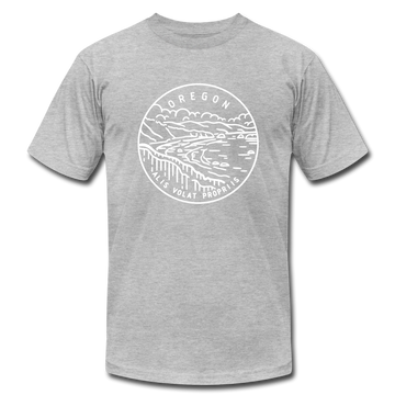 Oregon T-Shirt - State Design Unisex Oregon T Shirt - heather gray