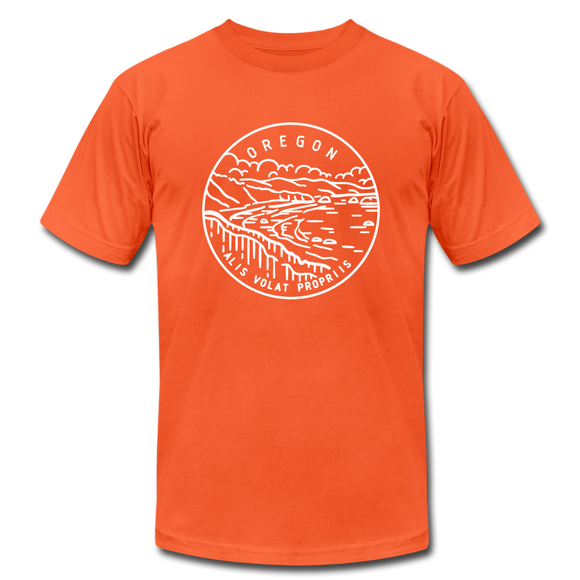 Oregon T-Shirt - State Design Unisex Oregon T Shirt - orange