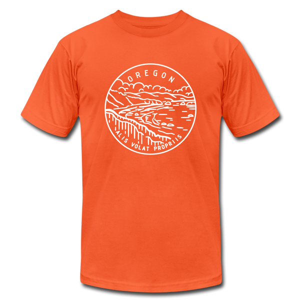 Oregon T-Shirt - State Design Unisex Oregon T Shirt - orange