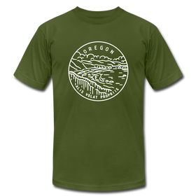 Oregon T-Shirt - State Design Unisex Oregon T Shirt - olive