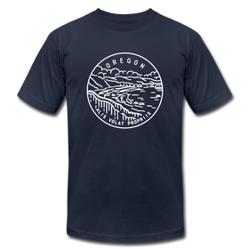 Oregon T-Shirt - State Design Unisex Oregon T Shirt - navy