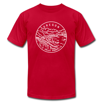 Oregon T-Shirt - State Design Unisex Oregon T Shirt - red