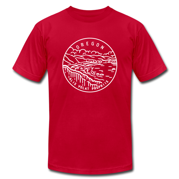 Oregon T-Shirt - State Design Unisex Oregon T Shirt - red