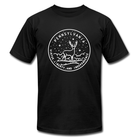 Pennsylvania T-Shirt - State Design Unisex Pennsylvania T Shirt - black