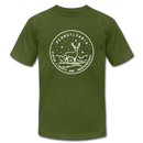 Pennsylvania T-Shirt - State Design Unisex Pennsylvania T Shirt - olive