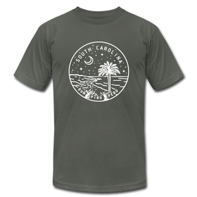 South Carolina T-Shirt - State Design Unisex South Carolina T Shirt - asphalt