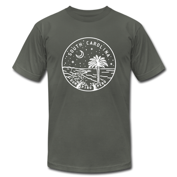 South Carolina T-Shirt - State Design Unisex South Carolina T Shirt - asphalt