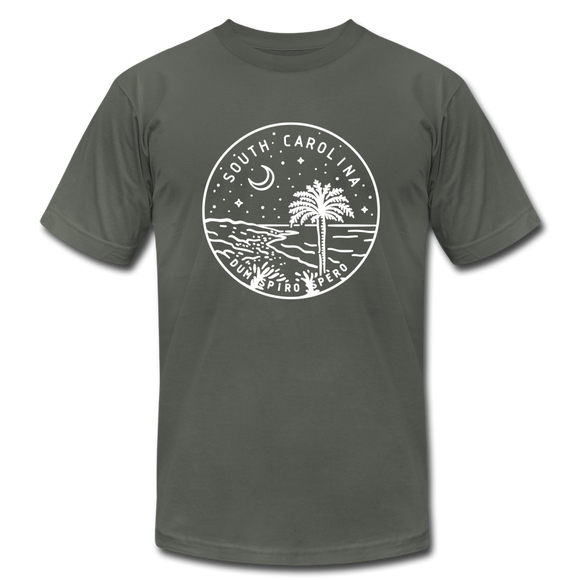 South Carolina T-Shirt - State Design Unisex South Carolina T Shirt - asphalt