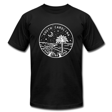 South Carolina T-Shirt - State Design Unisex South Carolina T Shirt - black