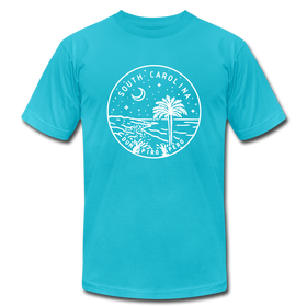 South Carolina T-Shirt - State Design Unisex South Carolina T Shirt - turquoise