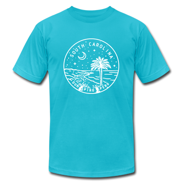 South Carolina T-Shirt - State Design Unisex South Carolina T Shirt - turquoise