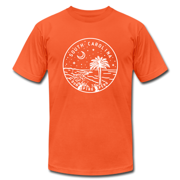 South Carolina T-Shirt - State Design Unisex South Carolina T Shirt - orange