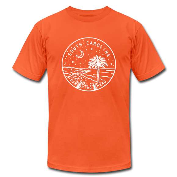 South Carolina T-Shirt - State Design Unisex South Carolina T Shirt - orange
