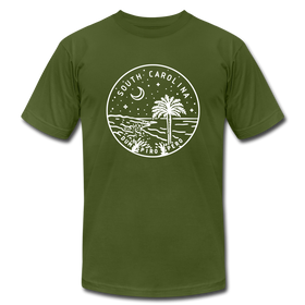 South Carolina T-Shirt - State Design Unisex South Carolina T Shirt - olive
