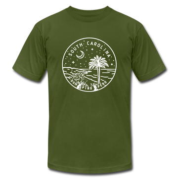 South Carolina T-Shirt - State Design Unisex South Carolina T Shirt - olive