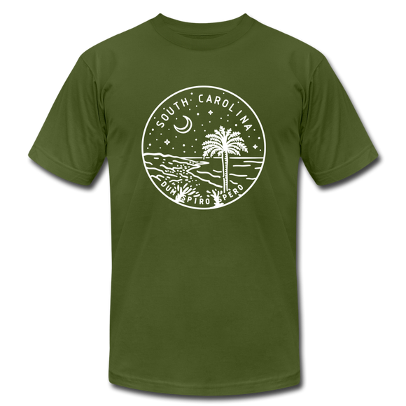 South Carolina T-Shirt - State Design Unisex South Carolina T Shirt - olive