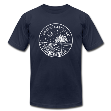 South Carolina T-Shirt - State Design Unisex South Carolina T Shirt - navy