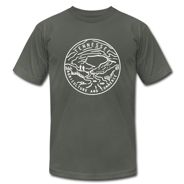 Tennessee T-Shirt - State Design Unisex Tennessee T Shirt - asphalt
