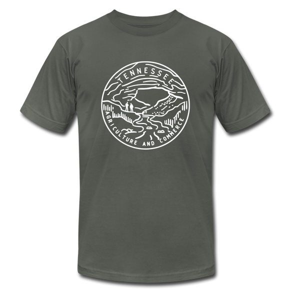 Tennessee T-Shirt - State Design Unisex Tennessee T Shirt - asphalt