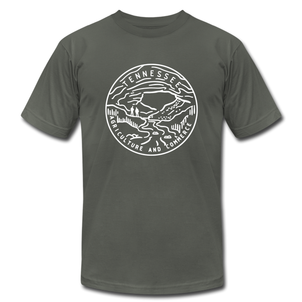 Tennessee T-Shirt - State Design Unisex Tennessee T Shirt - asphalt