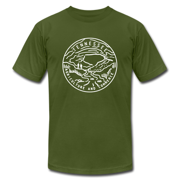 Tennessee T-Shirt - State Design Unisex Tennessee T Shirt - olive