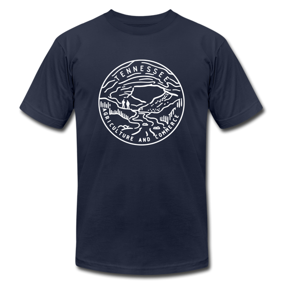 Tennessee T-Shirt - State Design Unisex Tennessee T Shirt - navy