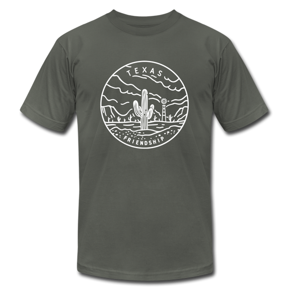 Texas T-Shirt - State Design Unisex Texas T Shirt - asphalt