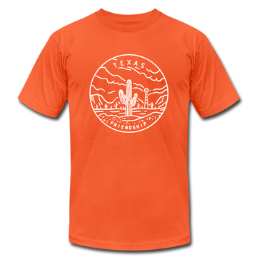 Texas T-Shirt - State Design Unisex Texas T Shirt - orange