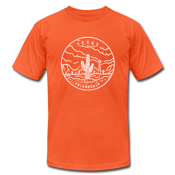 Texas T-Shirt - State Design Unisex Texas T Shirt - orange
