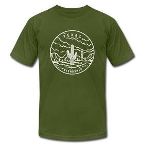 Texas T-Shirt - State Design Unisex Texas T Shirt - olive