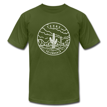 Texas T-Shirt - State Design Unisex Texas T Shirt - olive