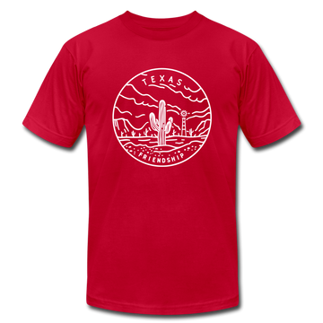 Texas T-Shirt - State Design Unisex Texas T Shirt - red