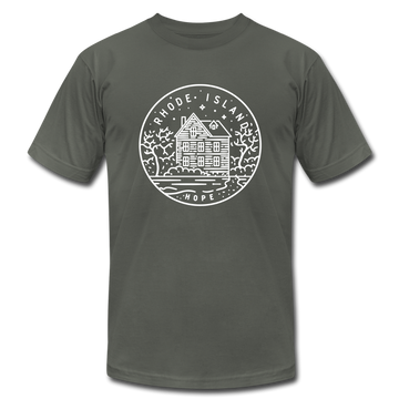 Rhode Island T-Shirt - State Design Unisex Rhode Island T Shirt - asphalt