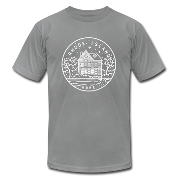Rhode Island T-Shirt - State Design Unisex Rhode Island T Shirt - slate