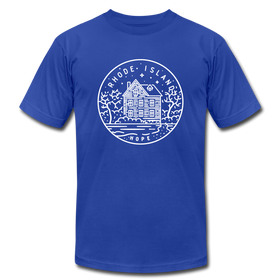 Rhode Island T-Shirt - State Design Unisex Rhode Island T Shirt - royal blue