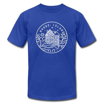 Rhode Island T-Shirt - State Design Unisex Rhode Island T Shirt - royal blue