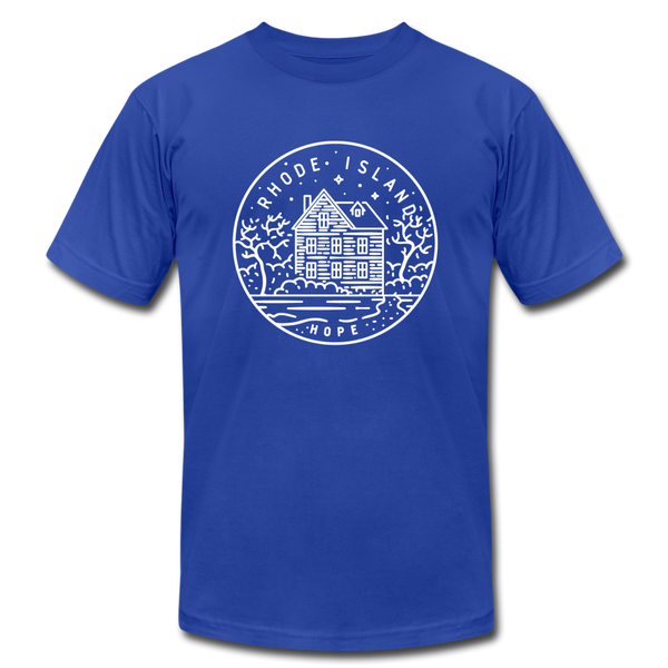 Rhode Island T-Shirt - State Design Unisex Rhode Island T Shirt - royal blue