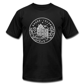 Rhode Island T-Shirt - State Design Unisex Rhode Island T Shirt - black
