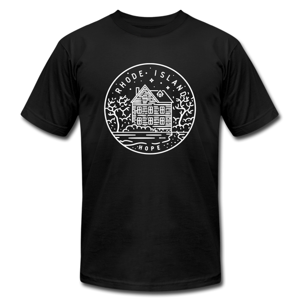 Rhode Island T-Shirt - State Design Unisex Rhode Island T Shirt - black