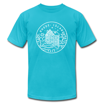 Rhode Island T-Shirt - State Design Unisex Rhode Island T Shirt - turquoise