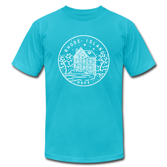 Rhode Island T-Shirt - State Design Unisex Rhode Island T Shirt - turquoise