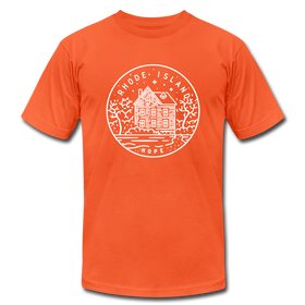 Rhode Island T-Shirt - State Design Unisex Rhode Island T Shirt - orange