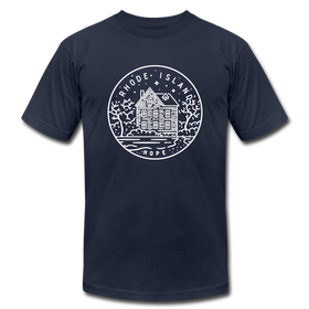 Rhode Island T-Shirt - State Design Unisex Rhode Island T Shirt - navy