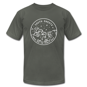 South Dakota T-Shirt - State Design Unisex South Dakota T Shirt - asphalt