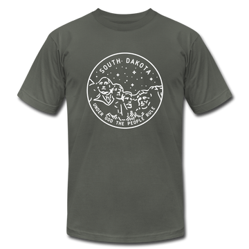 South Dakota T-Shirt - State Design Unisex South Dakota T Shirt - asphalt