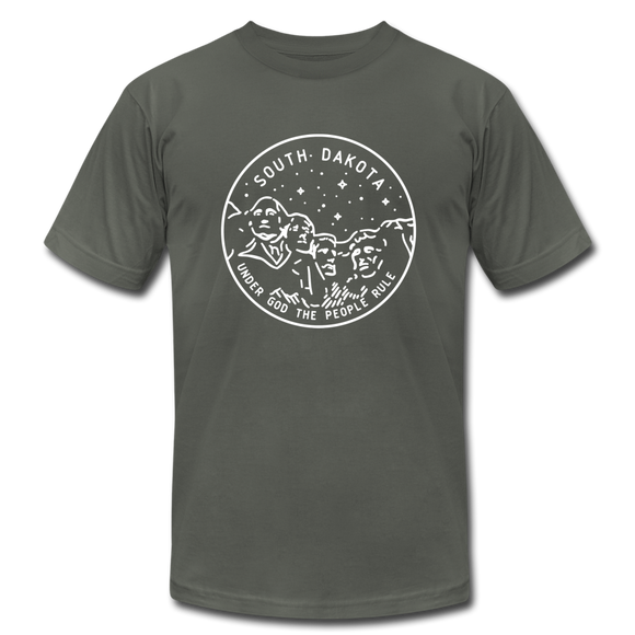 South Dakota T-Shirt - State Design Unisex South Dakota T Shirt - asphalt